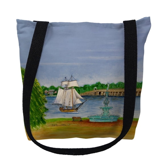 Betsydrake TY159S 13 x 13 in. Chestertown, MD College Tote Bag - Small