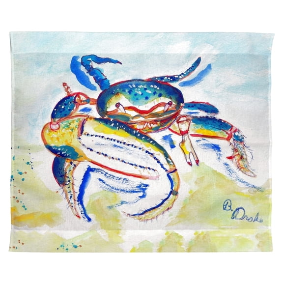 Betsy Drake Interiors Colorful Fiddler Crab Wall Hanging 24x30