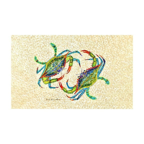 Betsy Drake Interiors Crab Dance Door Mat 30x50