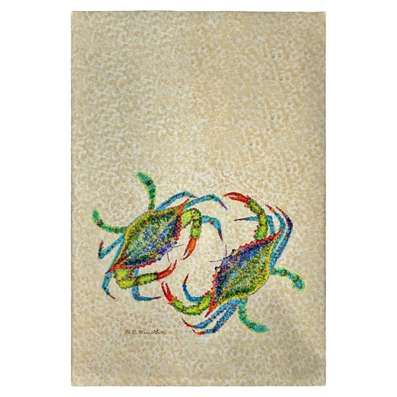 Betsy Drake Interiors Crab Dance Guest Towel