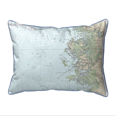 Betsy Drake Interiors Crystal River, FL Nautical Map Large Corded Indoor/Outdoor Pillow 16x20 price history and forecast - Betsy Drake HJ11409CR