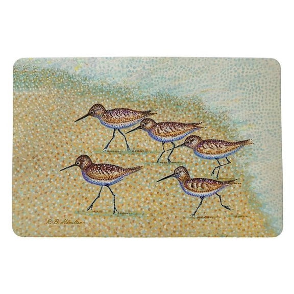 Betsy Drake Interiors DM1450 18 x 26 in. Pointillist Sanderlings Door Mat