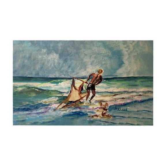 Betsy Drake Interiors DM1452G 30 x 50 in. Net Fishing Door Mat