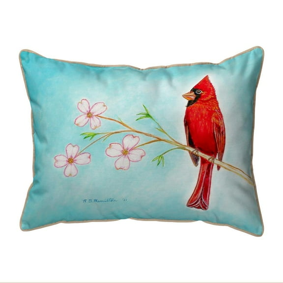 Betsy Drake Interiors Dick's Cardinal Small Indoor/Outdoor Pillow 11x14
