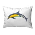 thumbnail image 1 of Betsy Drake Interiors Dolphin Fish Small Noncorded Pillow, 1 of 1