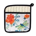 thumbnail image 1 of Betsy Drake PT1046 Dragonfly & Red Flower Pot Holder, 1 of 1