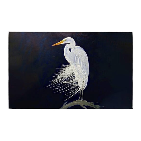 Betsy Drake Interiors DR1476 Egret Feathers Indoor Dornier Area Rug 20x32