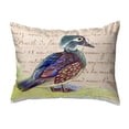 thumbnail image 1 of Betsy Drake Interiors Female Wood Duck Script No Cord Pillow 16x20, 1 of 2