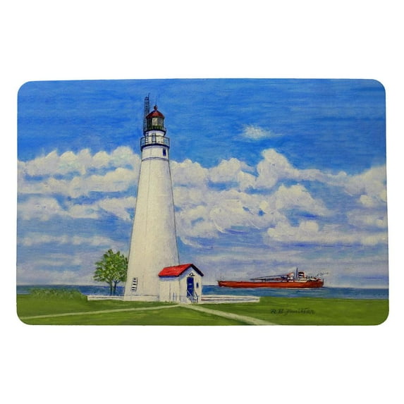 Betsy Drake Interiors Fort Gratiot Lighthouse, MI Door Mat 18x26