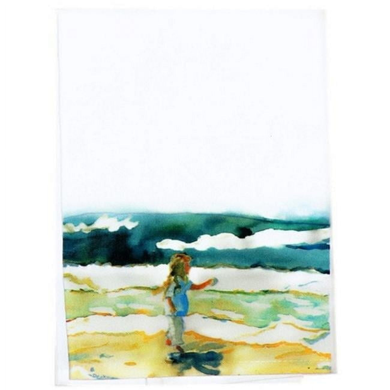 Betsy Drake Interiors Girl at Beach Guest Towel - Walmart.com