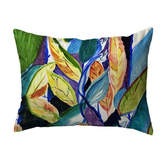 Betsy Drake Interiors Gold Leaves Small Noncorded Pillow 11x14