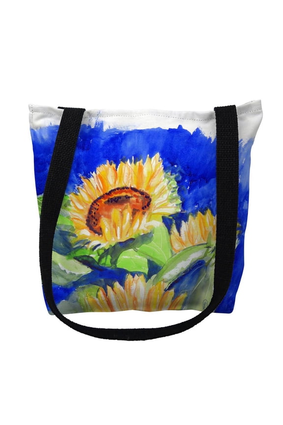 Betsydrake TY775G 18 x 18 in. Gold Rising SunFlower Tote Bag - Large