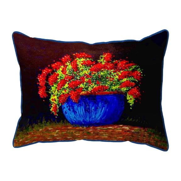Betsy Drake Interiors HJ1414 16 x 20 in. Potted Geraniums Large Indoor & Outdoor Pillow