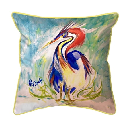 Betsy Drake Interiors HJ1441 18 x 18 in. Wacky Louisiana Heron Large Indoor & Outdoor Pillow