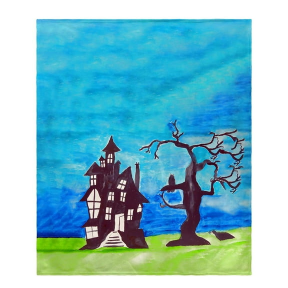 Betsy Drake Interiors Haunted House Fleece Throw
