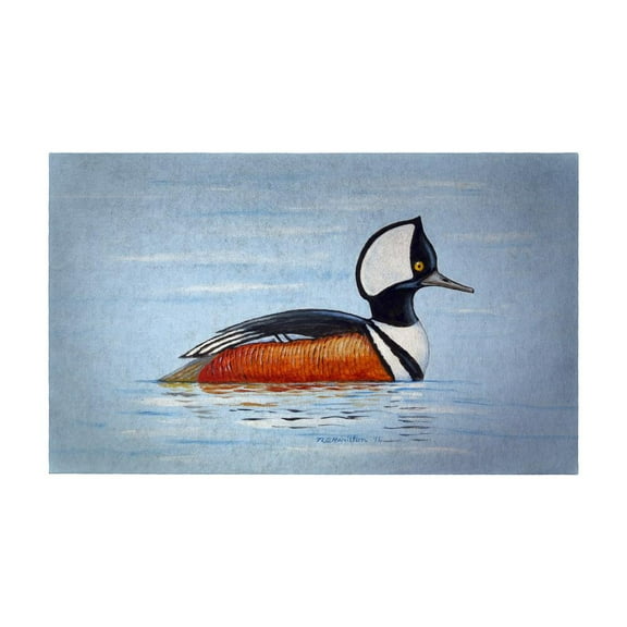 Betsy Drake Interiors Hooded Merganser Door Mat 30x50