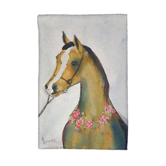 Betsy Drake Horse & Garland Kitchen Towel