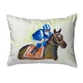 thumbnail image 1 of Betsy Drake Horse & Jockey No Cord Pillow 16x20, 1 of 3