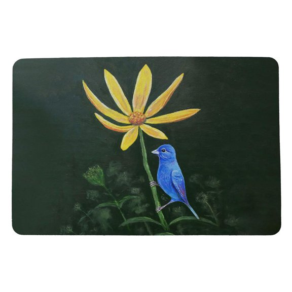 Betsy Drake Interiors Indigo Bunting Door Mat 18x26