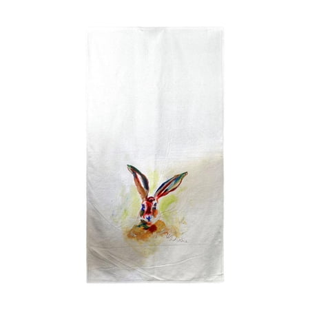 Betsy Drake Interiors Jack Rabbit Beach Towel White