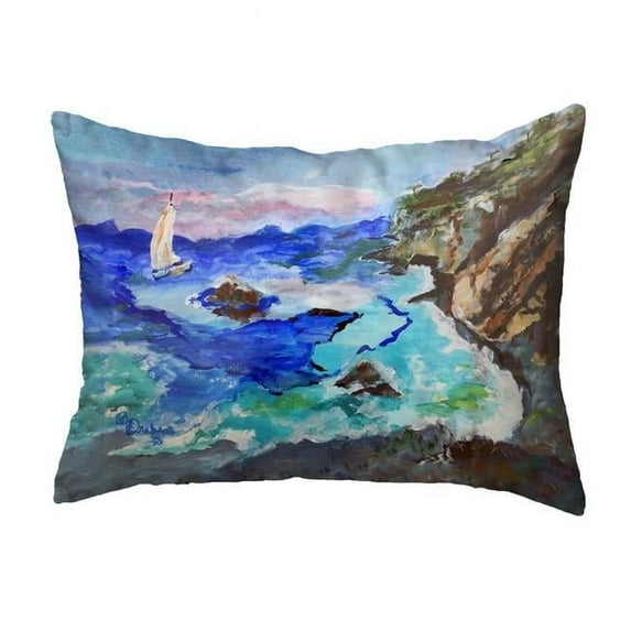 Betsy Drake Interiors KS1417 11 x 14 in. Sailing the Cliffs Small Noncorded Pillow