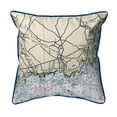 thumbnail image 1 of Betsy Drake Interiors Kennebunckport, ME Nautical Map Small Corded Indoor/Outdoor Pillow 12x12, 1 of 2