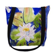 Betsy Drake TY171M 16 x 16 in. Lily Pad Flower Tote Bag - Medium