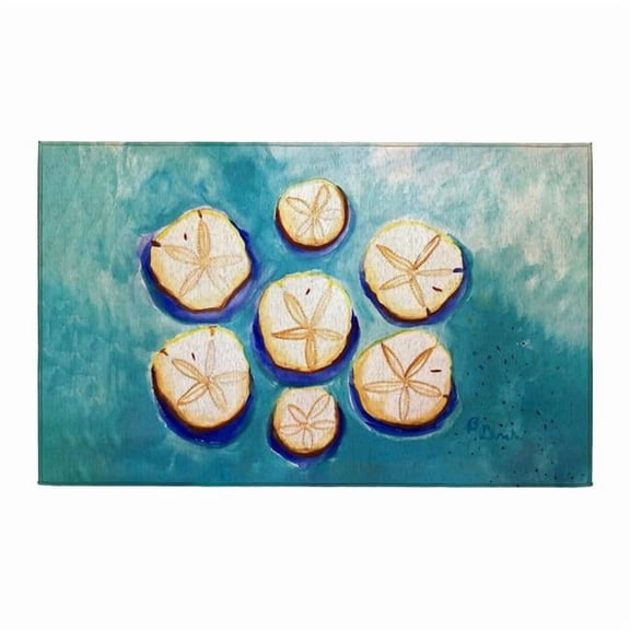 Betsy Drake Interiors DR1575 Many Sand Dollars Indoor Dornier Area Rug 20x32
