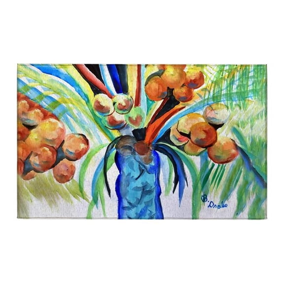 Betsy Drake Interiors DR1514 More Coconuts Palm Indoor Dornier Area Rug 20x32