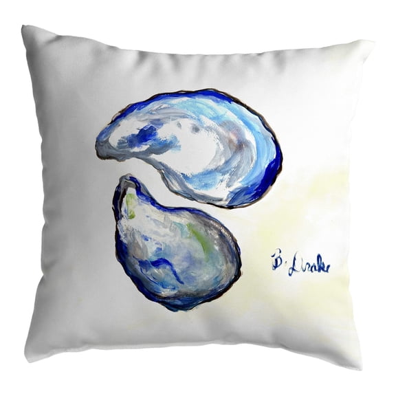 Betsy Drake Interiors NC1425 18 x 18 in. Blue Oysters No Cord Pillow
