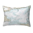 thumbnail image 1 of Betsy Drake Interiors Nantucket Sound, MA Nautical Map Noncorded Indoor/Outdoor Pillow 16x20, 1 of 2