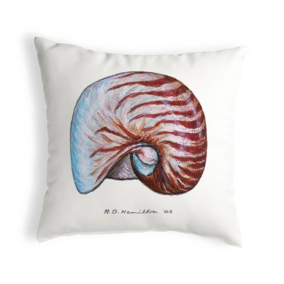 Nautilus Shell No Cord Pillow 18x18
