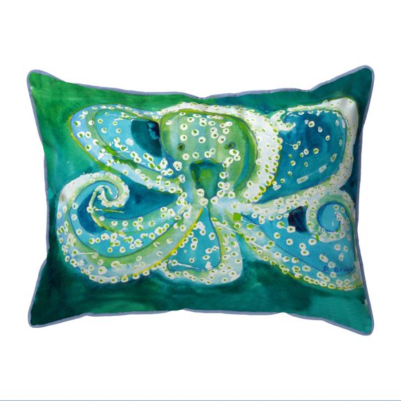 Betsy Drake Interiors Octopus Large Indoor/Outdoor Pillow 16x20