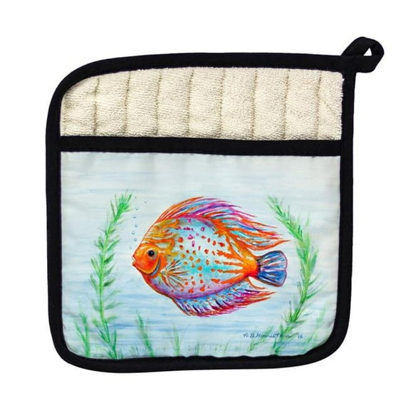 Betsy Drake PT359 Orange Fish Pot Holder