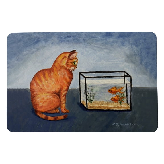 Betsy Drake Interiors Orange Like Me Door Mat 18x26