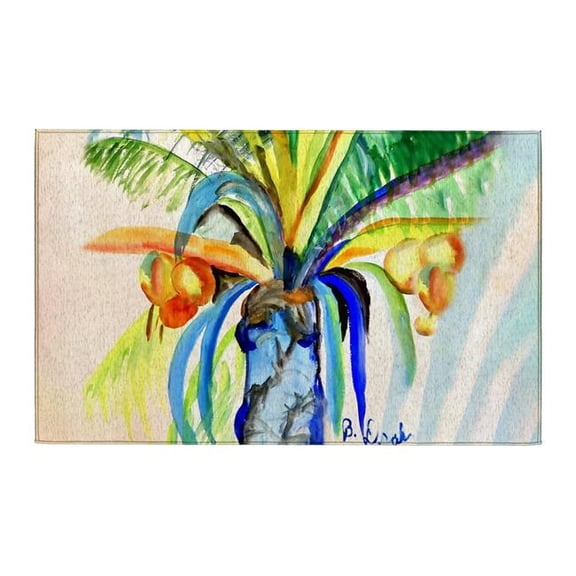 Betsy Drake Interiors DR1508 Palm & Coconuts II Indoor Dornier Area Rug 20x32