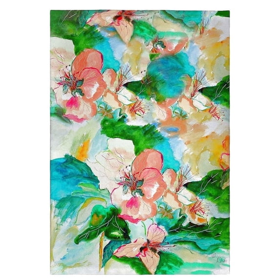 Betsy Drake GT724 Peach Floral Guest Towel