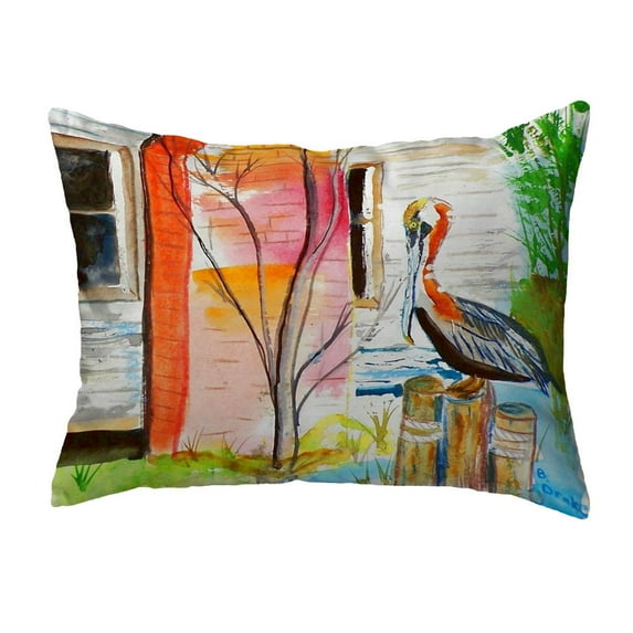 Betsy's Pelican No Cord Pillow 16x20