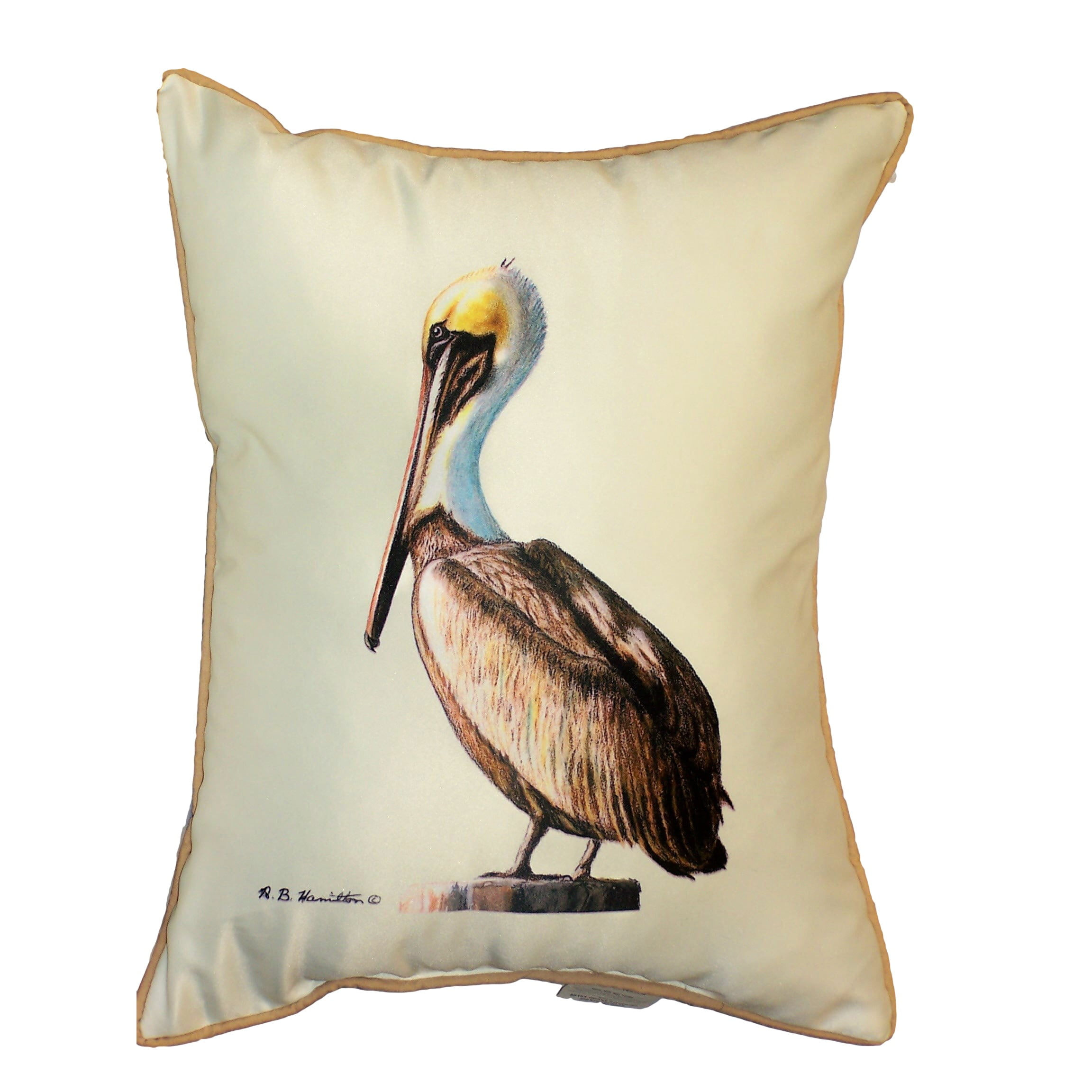 Betsy Drake Pelican Lumbar Pillow
