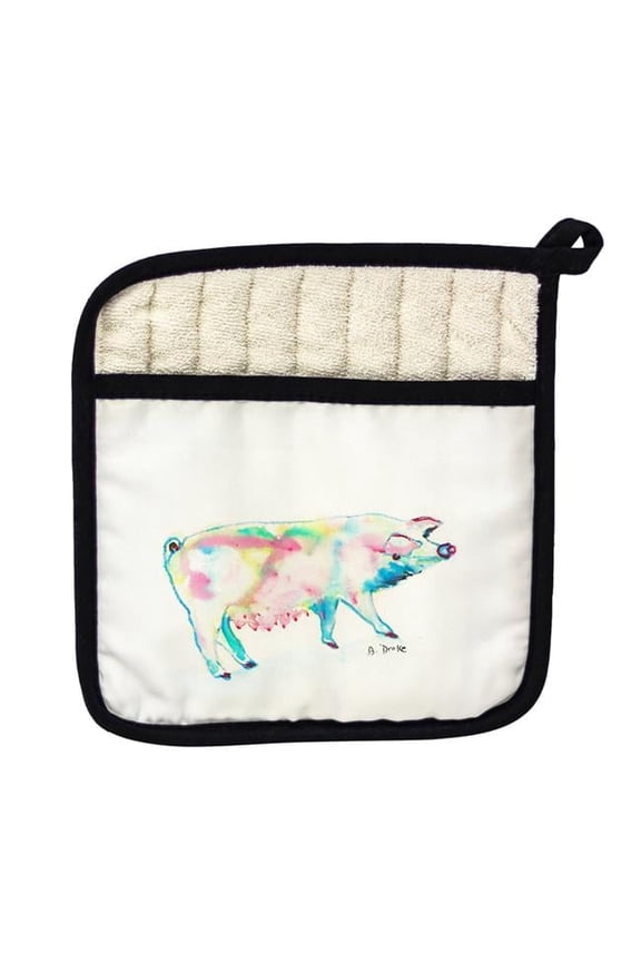 PT124 Pink Pig Pot Holder