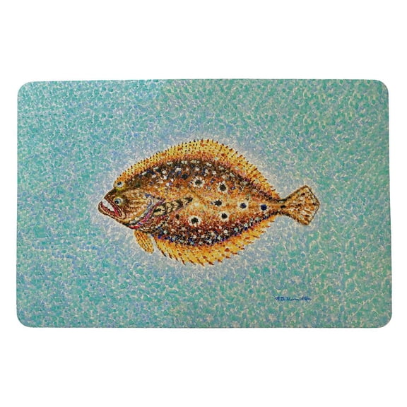 Betsy Drake Interiors Pointillist Flounder Door Mat 18x26
