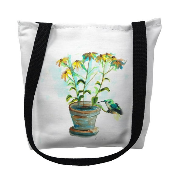 Betsy Drake TY193M 16 x 16 in. Pot to Daisies Tote Bag - Medium