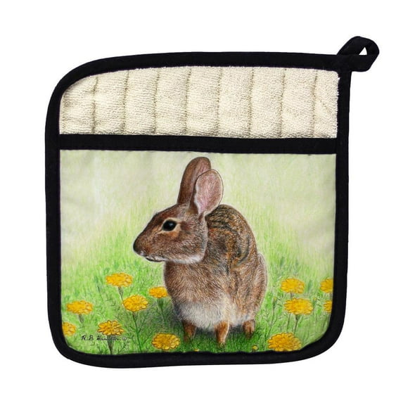 Betsy Drake PT053L Rabbit Left Pot Holder
