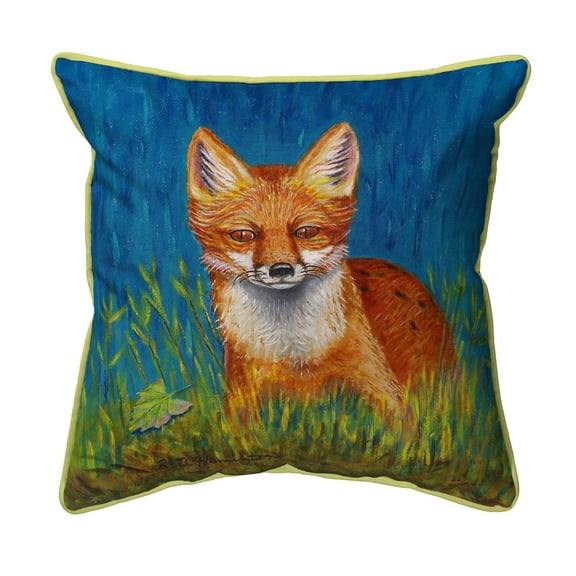 Betsy Drake Interiors Red Fox Large Indoor/Outdoor Pillow 18x18
