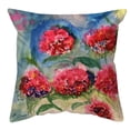 thumbnail image 1 of Betsy Drake Interiors Red Geraniums Large Noncorded Indoor/Outdoor Pillow 18x18, 1 of 1