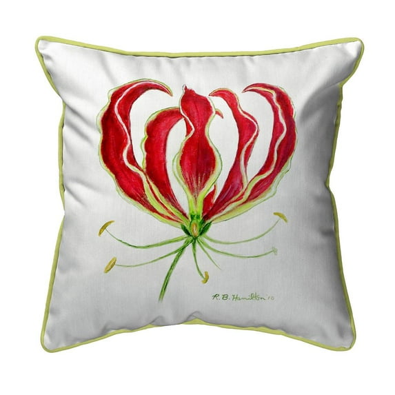 Red Lily Small Indoor/Outdoor Pillow 12x12