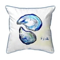 thumbnail image 1 of Betsy Drake Interiors SN1425 12 x 12 in. Blue Oysters Small Indoor & Outdoor Pillow, 1 of 2