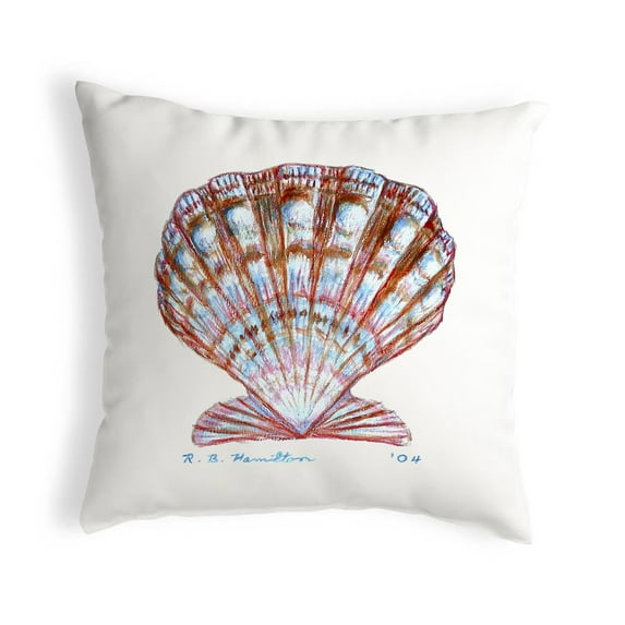 Scallop Shell No Cord Pillow 18x18