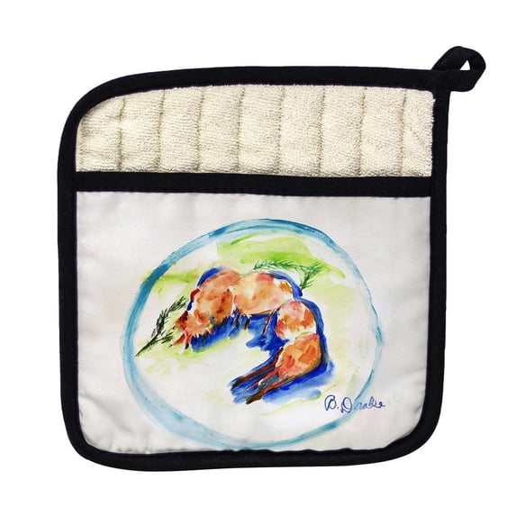 Betsy Drake Interiors Shrimp Plate Pot Holder