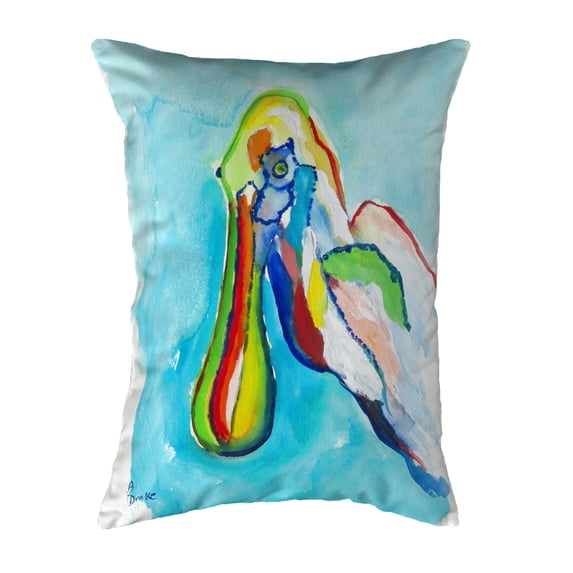Betsy Drake Interiors Spoonbill Head Small No-Cord Pillow 11x14